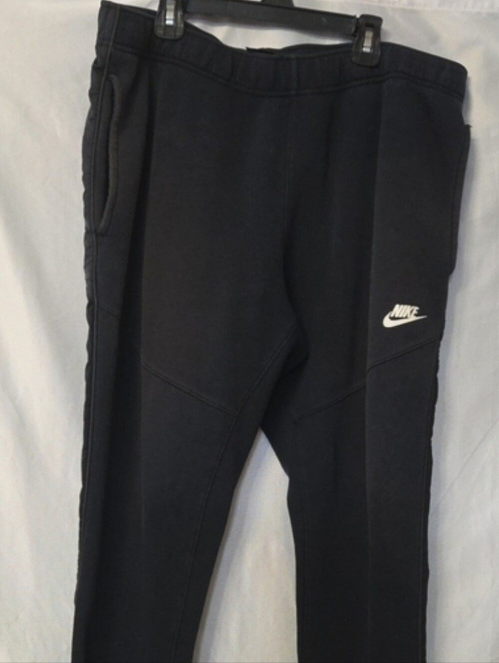 Nike Black Jogger Pants with White Swoosh Large Size [1635]